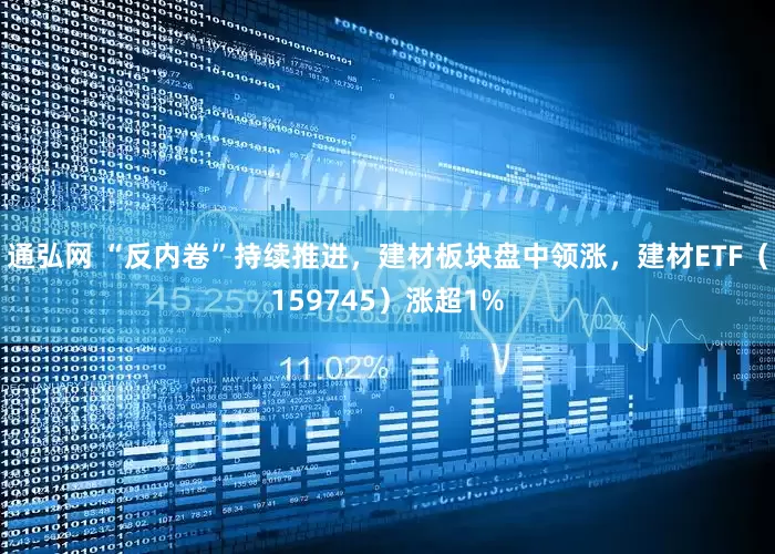 通弘网 “反内卷”持续推进，建材板块盘中领涨，建材ETF（159745）涨超1%